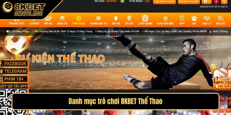 Danh mục trò chơi 8KBET Thể Thao